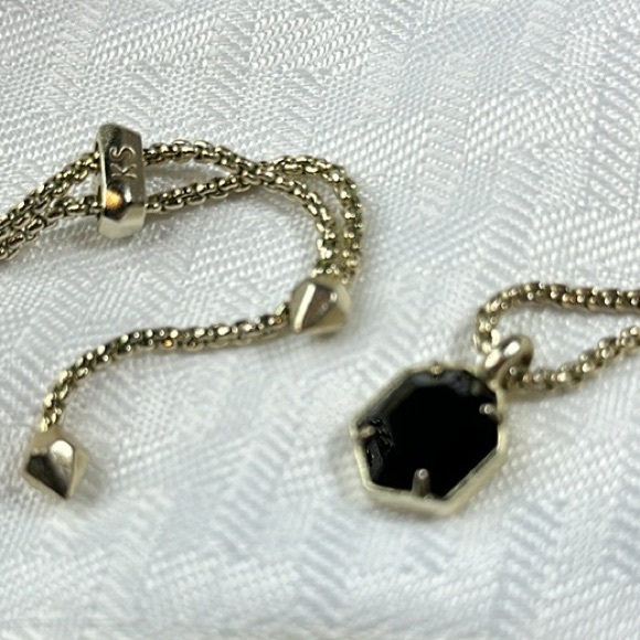 Kendra Scott Necklace TEO bolo slider gold black - Picture 4 of 6